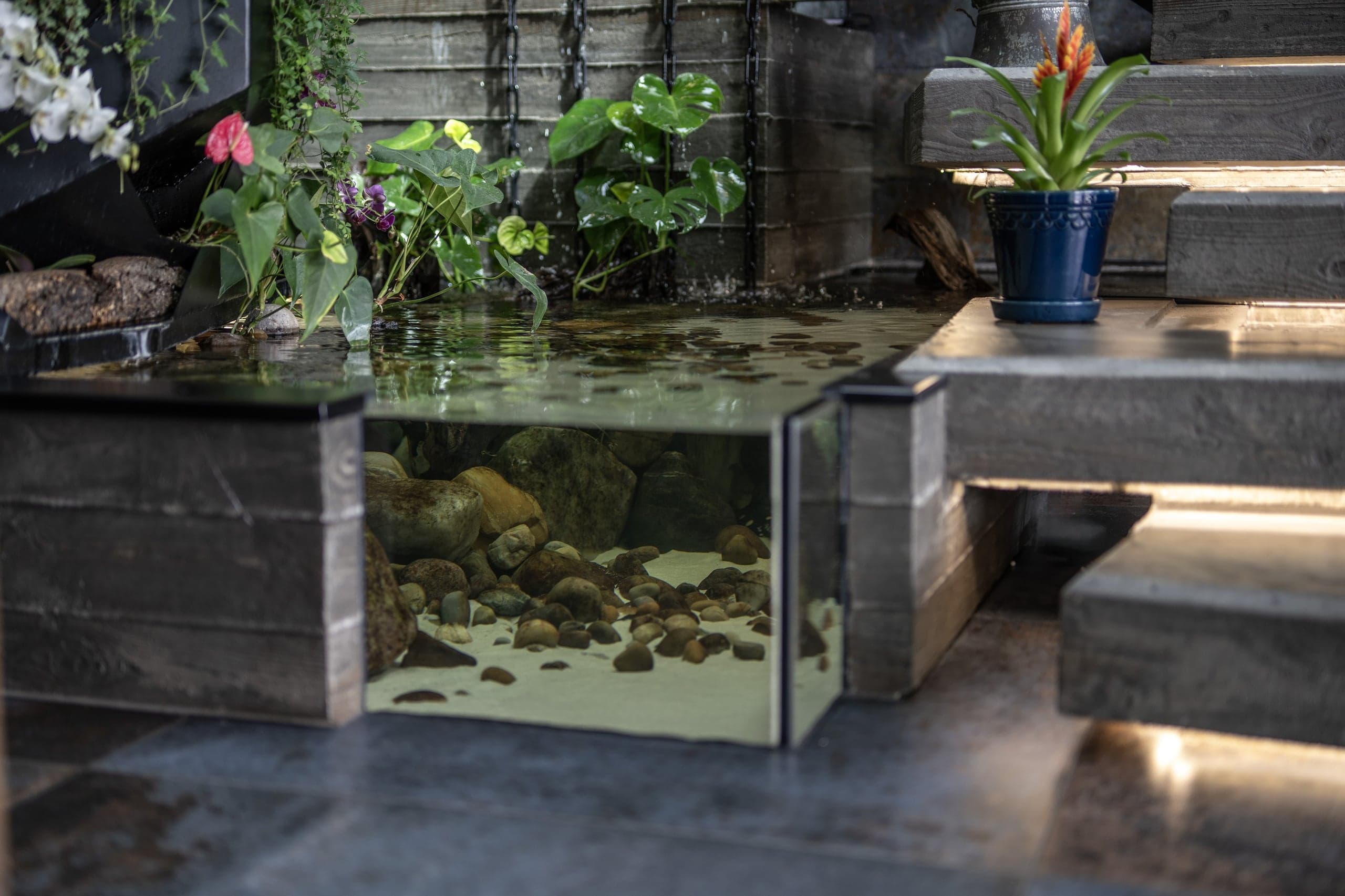 Akvariet under trappen i The Core, Herning
